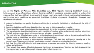 Understanding The Basics of Learning Disabilities PPT