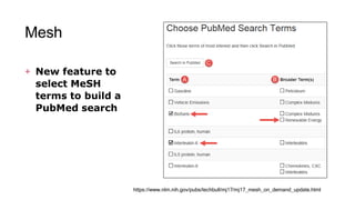 MESH presentation for the representative of pubmed research | PPTX