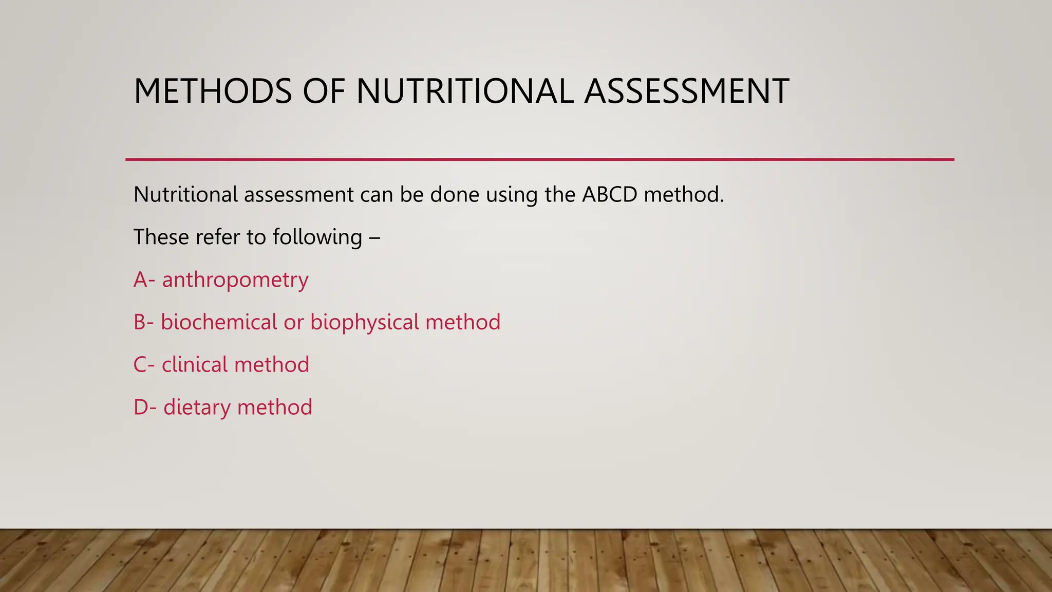 Nutrional assessment of individual, family and community | PPTX