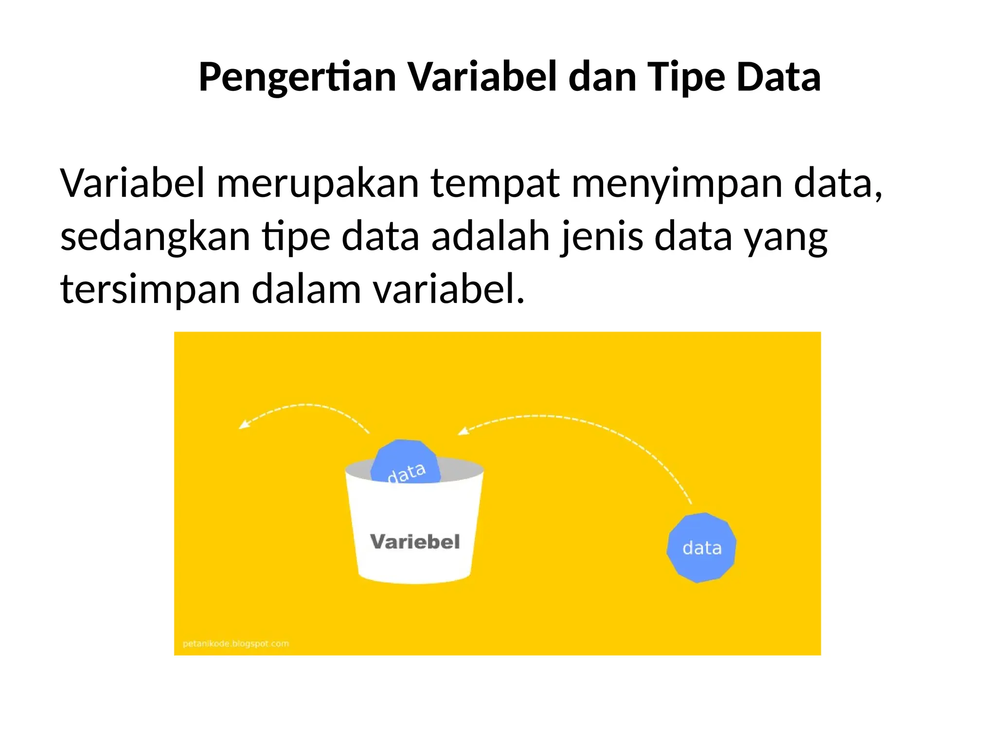Variabel dan jeni-jenis data tentang aplikasi python | PPT
