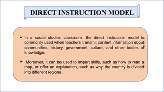 Social studies lesson 3 instructional models | PPTX