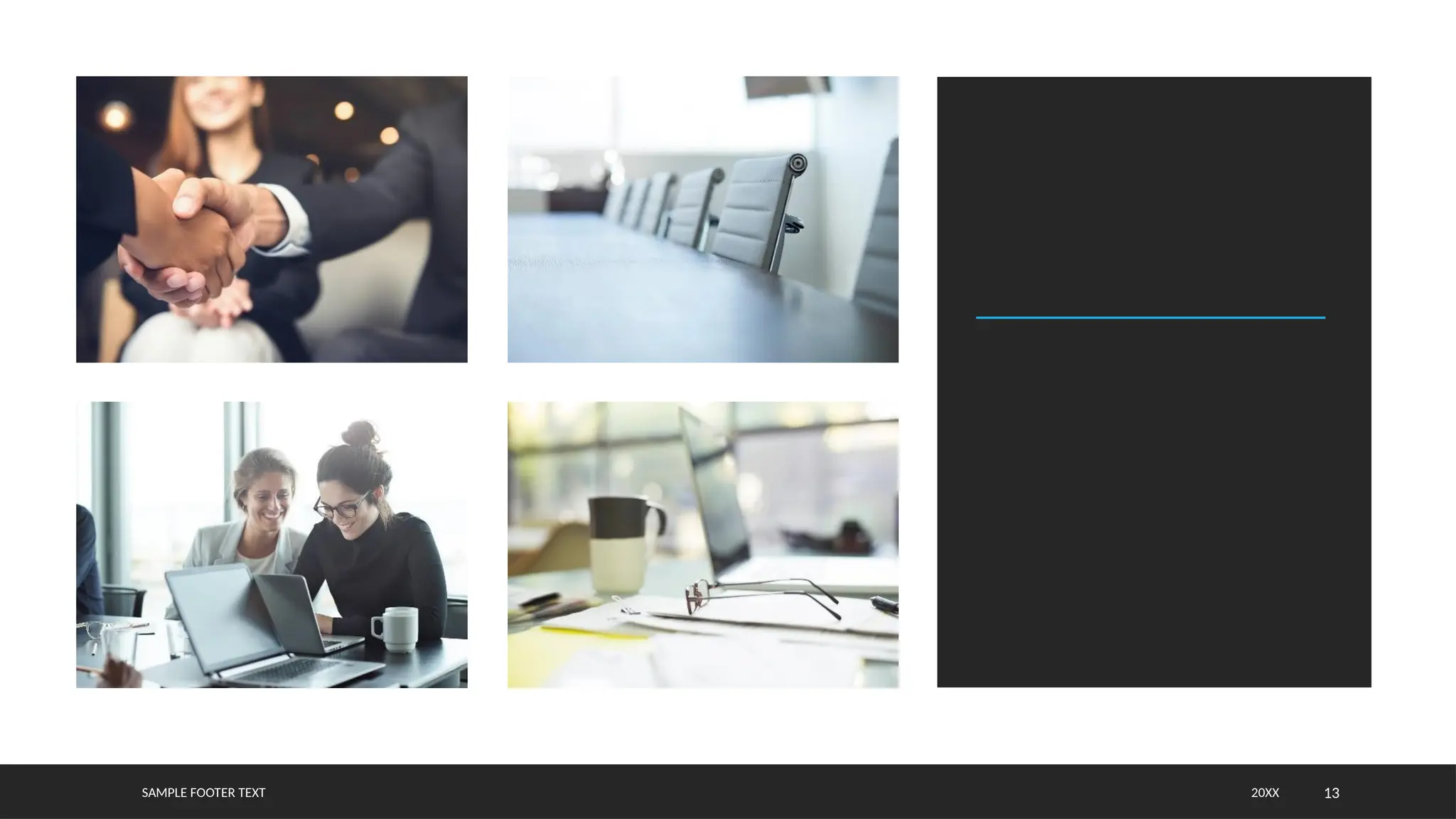 SAMPLE FOOTER TEXT 20XX 13
 