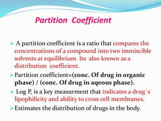 Partition Ration ''Preformulation Studies'' || Industrial Pharmacy _1 | PDF