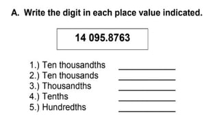 decimal numbers ten thousandths place value