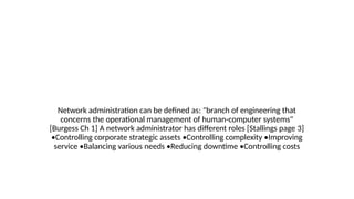 introduction to network administration pptx | PPTX