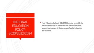 National Education Policy 2020 and Role of psychologists | PPTX