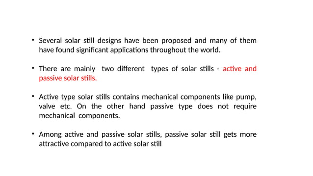 Solar still analysis using different methods | PPTX