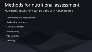 Assessment of nutrition in children. Pptx | PPTX