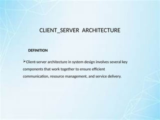 Presentation on topic software design and architecture | PPTX