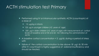 Critical care endocrinology in paediatric population | PPTX