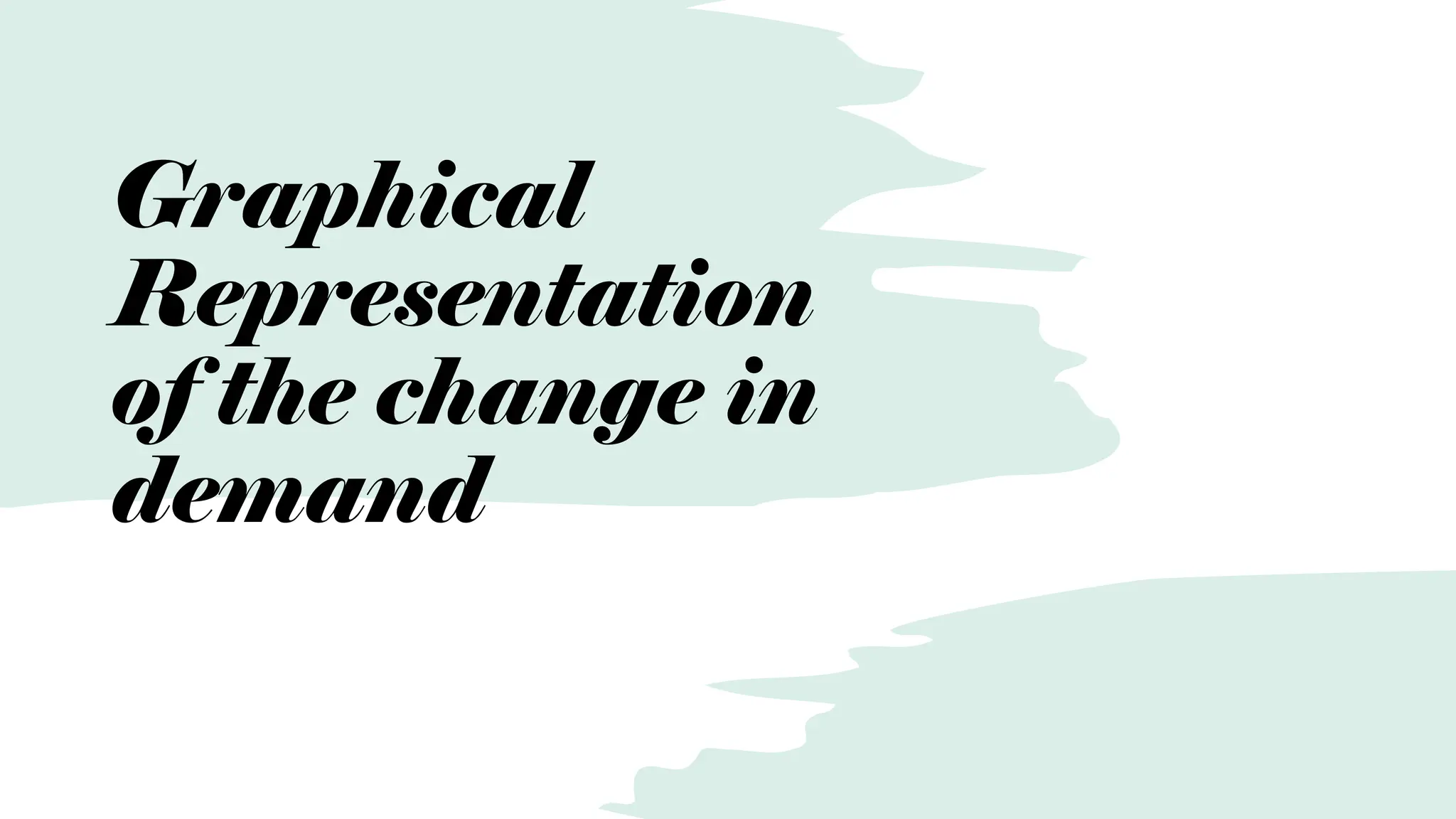 Graphical
Representation
of the change in
demand
 