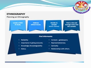 Presentation on ethnography as a tool in research
