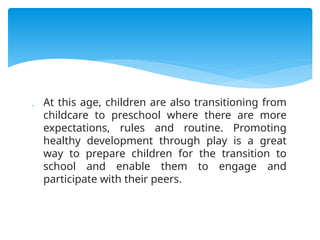 Importance of Play in prompting health child development | PPTX