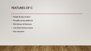 introduction to c programming(basic of the c laanguage).pptx