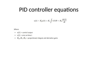 PID controller equations
 