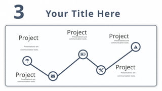3 Your Title Here
Project
Presentations are
communication tools.
Project
Presentations are
communication tools.
Project
Presentations are
communication tools.
Project
Presentations are
communication tools.
Project
Presentations are
communication tools.
 