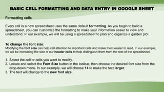 MICROSOFT EXCEL AND GOOGLE SHEETS PPT FILE | PPTX