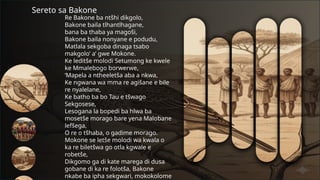 Bakone ba maserumule, Tikologo lehlakore la lefelo | PPTX