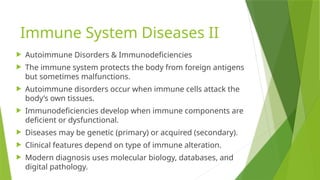 Presentation Immune System Diseases - II | PPTX