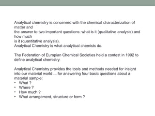 analytical methods for biology for second year | PPTX