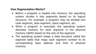 Comprehensive Overview of Segmentation in Memory Management for ...