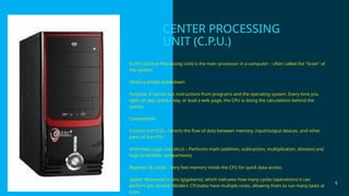 Operating System Input/output Cpu Basic of computer and input and output devices | PPTX