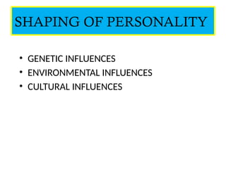 Comprehensive Overview of Personality Types, Components, and Influences ...