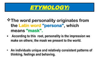 Comprehensive Overview of Personality Types, Components, and Influences ...