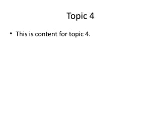 Comprehensive Overview of Ten Key Topics in a Structured Presentation ...