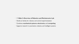 Comprehensive Introduction to Robotics and Mechatronics Lab Safety ...