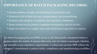 Pharmaceutical Documentation Practices: BMR, BPR, Reconciliation ...