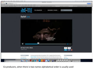 Co producers, when there is two names alphabetical order is usually used
 