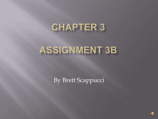 Chapter 3assignment 3b By Brett Scappucci 