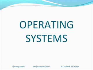 OPERATING
          SYSTEMS

Operating System   Infosys-Campus Connect   M.LAVANYA M.C.A Dept
 