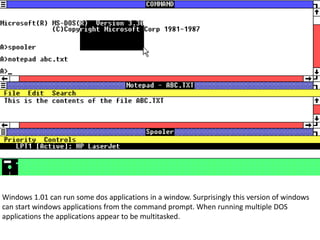 Windows V1 Operating Software History of Windows | PPTX
