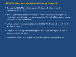 Windows In 1990 History of Windows | PPTX