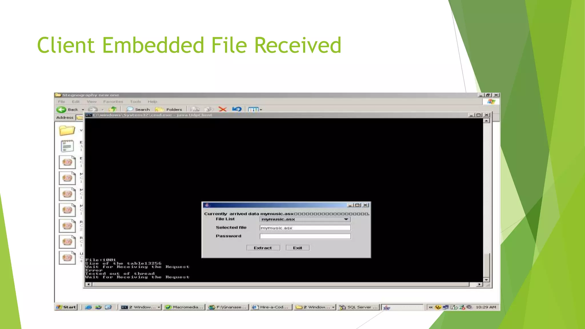 Client Embedded File Received
 