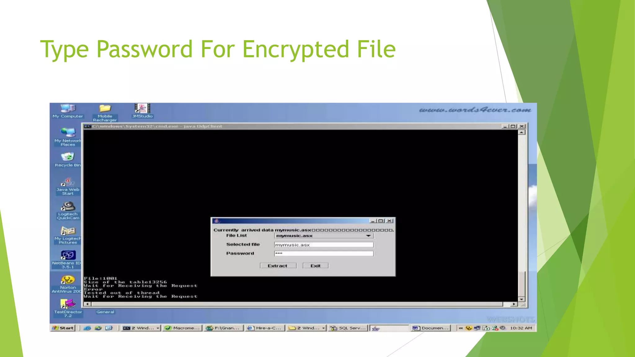 Type Password For Encrypted File
 