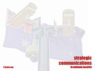 strategic
communications
in national security@bobcraw
 