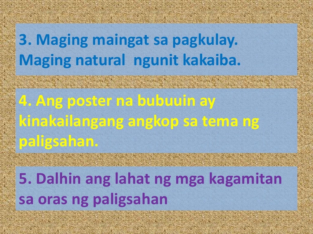 Presentation1 filipino  Pagbuo ng makabuluhang poster(Poster Makin…