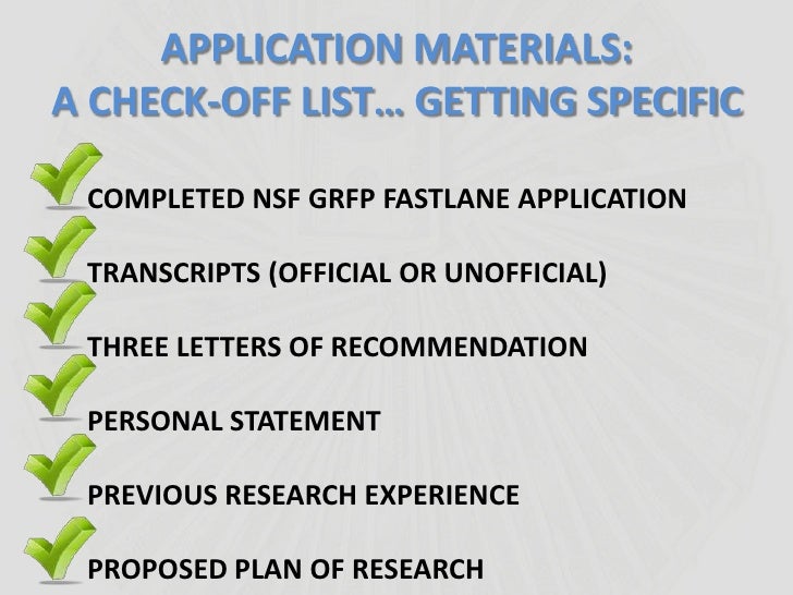 nsf presentation 1 introduction nsf grfp letter of recommendation