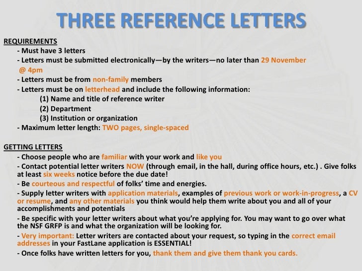nsf presentation 1 introduction nsf letter of recommendation