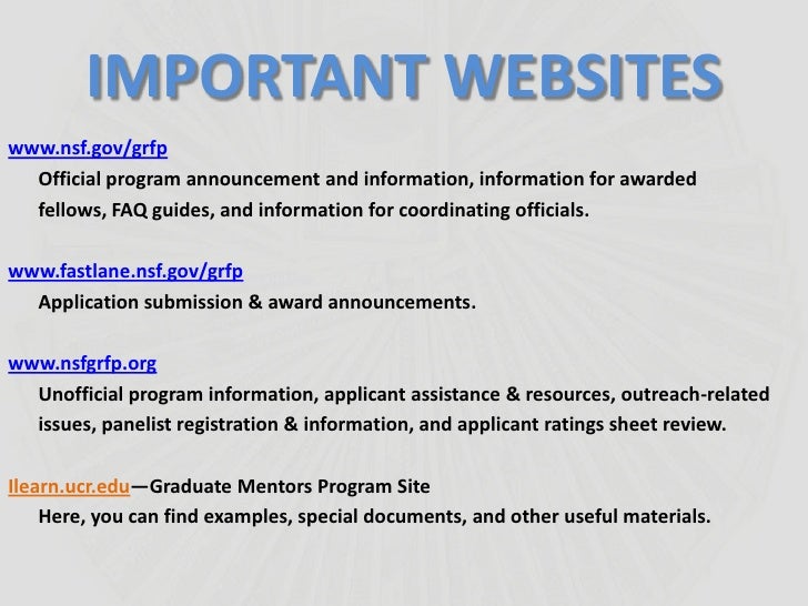 nsf presentation 1 introduction nsf grfp letter of recommendation