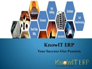 KnowIT ERP
Your Success-Our Passion
 