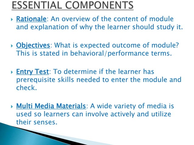 Presentation of modular approach | PPTX