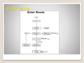 Ester route
 