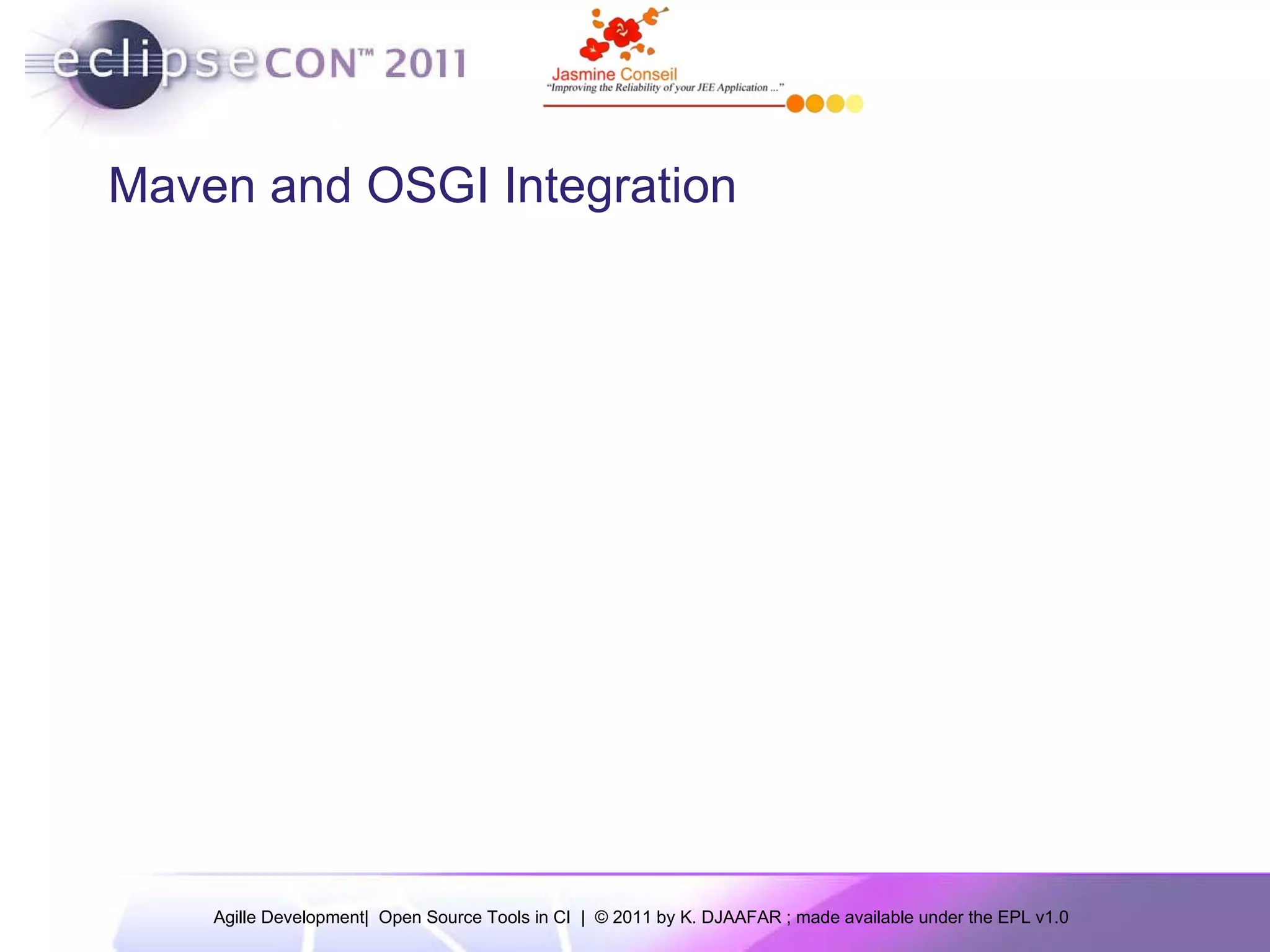 Maven and OSGI Integration 