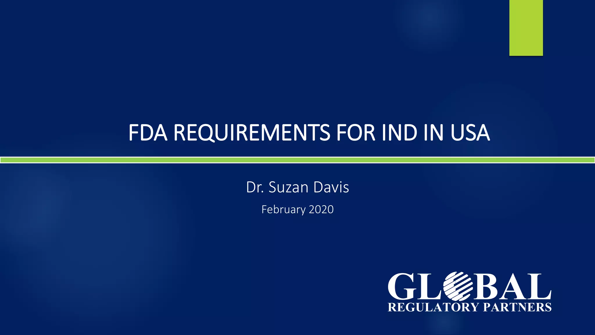Overview of FDA requirements for IND | PPT