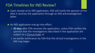 Overview of FDA requirements for IND | PPT