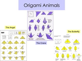 Origami Animals The Angel The Crane The Butterfly 